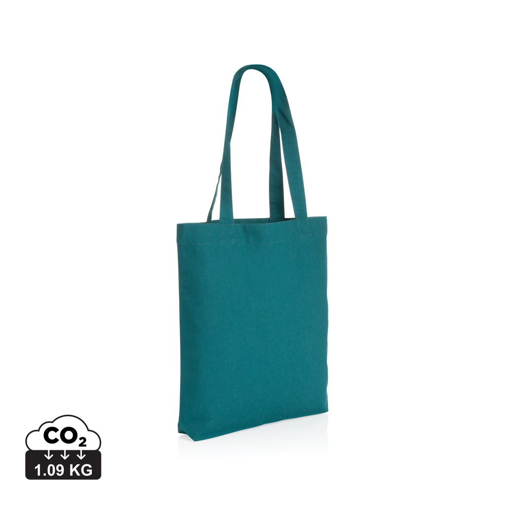 Sac cabas publicitaire en toile recyclée 285g - Impact Bleu canard